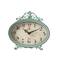 6.5&#x22; Green Antiqued Pewter Mantel Clock